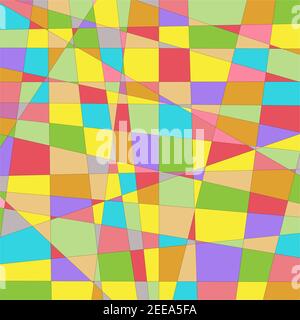 vetro colorato astratto multicolore, sfondo a mosaico, vettore Illustrazione Vettoriale