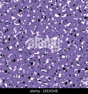 Motivo geometrico senza cuciture in terrazzo viola. Astratto colorato sfondo moderno. Disegno di moda della pietra per il fotoricettore e la stampa. Piastrelle veneziane, pavimenti casa Illustrazione Vettoriale