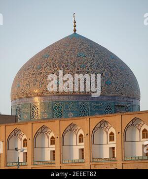 La Sheikh Lotf Allah moschea di Isfahan, Iran Foto Stock