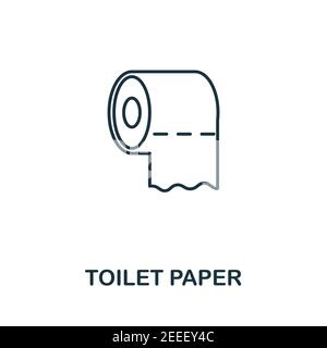 Icona carta igienica. Elemento semplice della raccolta igienica. Icona Creative toilet Paper per web design, modelli, infografiche e altro ancora Illustrazione Vettoriale