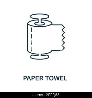 Icona asciugamano carta. Elemento semplice della raccolta igienica. Icona di carta asciugamano creativa per il web design, modelli, infografiche e altro ancora Illustrazione Vettoriale