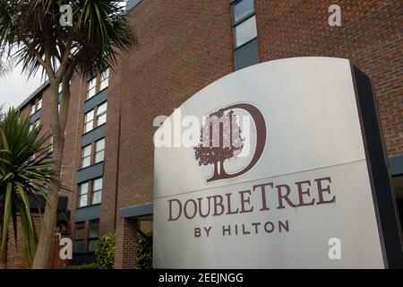 Londra- Gennaio 2021: Hilton Doubletree hotel in Ealing West London - una catena globale di hotel di lusso Foto Stock