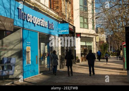 The Co-opertive Bank - High Street retail ban - logo esterno / segnaletica - Londra Foto Stock