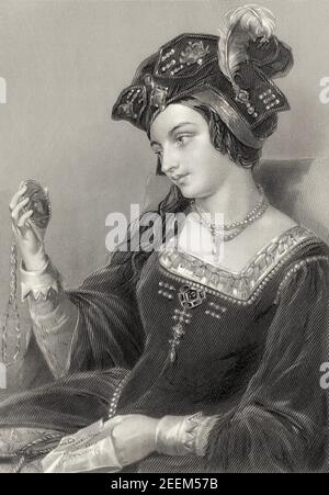 Anne Boleyn, 1501-1536, Regina d'Inghilterra come seconda moglie del re Enrico VIII Foto Stock