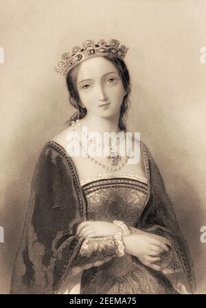 Mary i, conosciuta anche come Mary Tudor o Bloody Mary, 1516 – 1558, Regina d'Inghilterra Foto Stock