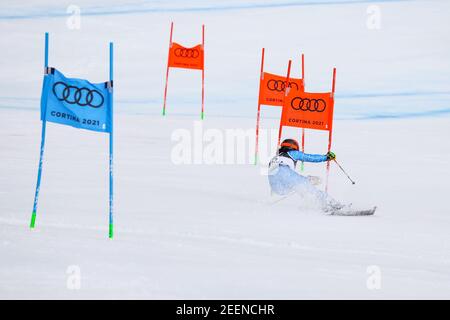 2/16/2021 - Federica BRIGNONE (ITA) durante i Campionati mondiali DI SCI alpino 2021 FIS - Parallel Giant Slalom - Donne, gara di sci alpino a Cortina (BL), Italia, 16 2021 febbraio (Foto di IPA/Sipa USA) Foto Stock