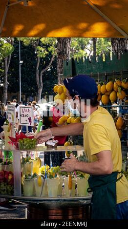 Sirmione è una piccola gemma sulla cima di una penisola nello splendido lago di Garda, nel Nord Italia. Foto Stock