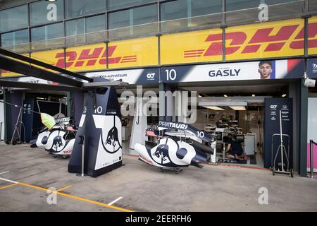 Scuderia AlphaTauri Honda AT01, garage, box, durante la Formula 1 Rolex Australian Grand Prix 2020 dal 13 al 15 marzo 2020 sul circuito Albert Park Grand Prix, a Melbourne, Australia - Foto Antonin Vincent / DPPI Foto Stock