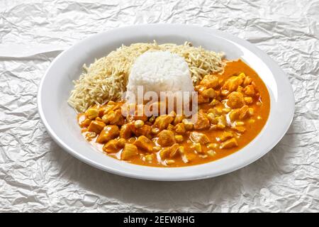 Stroganoff di pollo Foto Stock