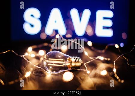 concetto di lampadina a risparmio energetico