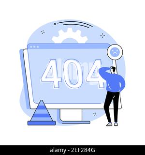 404 errore illustrazione vettoriale concetto astratto. Illustrazione Vettoriale