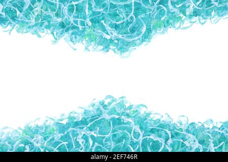 pastello colore verde foresta astratto su grunge naturale acquerello mano vernice sfondo, illustrazione, linea arte Foto Stock