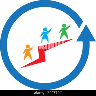 Finanza aziendale modello Logo icona vettore illustrazione Illustrazione Vettoriale