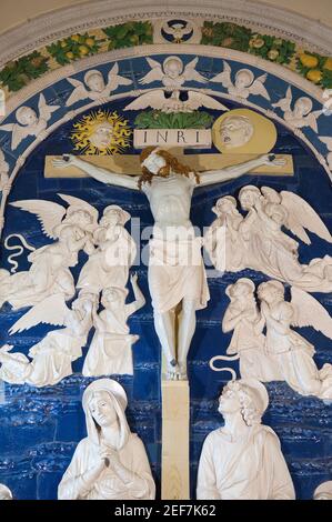 Europa, Italia, Toscana, la Verna, Santuario francescano sul Monte penna, nell'Appennino Toscano, nella valle del Casentino, Cappella delle Stimmate: CRUC Foto Stock