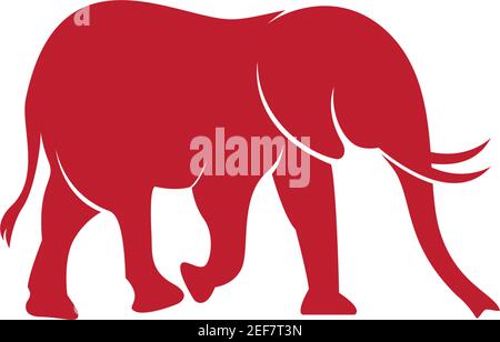 Modello di logo Elephant icona vettoriale disegno di illustrazione Illustrazione Vettoriale