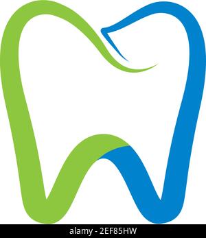 Disegno di icone di illustrazione vettoriale del modello di logo dentale Illustrazione Vettoriale