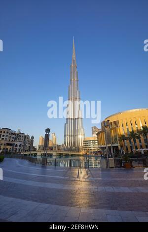 Il Burj Khalifa, Dubai, Emirati Arabi Uniti Foto Stock