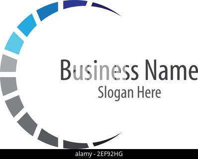 Disegno dell'icona vettoriale con logo C letter Illustrazione Vettoriale