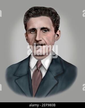 George Orwell 1903-1950 romanziere saggista Foto Stock