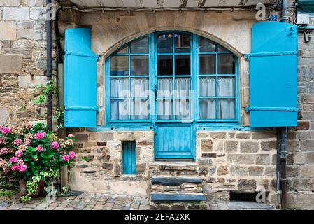 Case tradizionali in Vitre. Brittany, Francia Foto Stock
