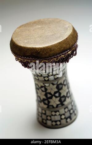 Vista ad alto angolo del bango drum Foto Stock