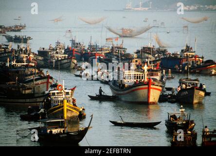 Flotta da pesca, Danang, Vietnam Foto Stock