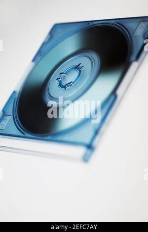 Primo piano di un CD in una custodia Foto Stock