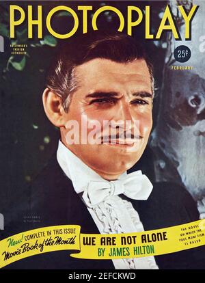 CLARK GABLE (1901-1960) attore cinematografico americano sulla copertina di Photoplay nel febbraio 1940 Foto Stock