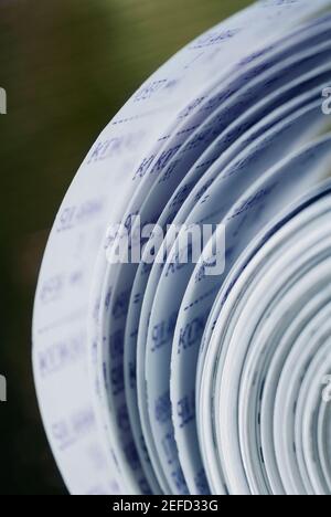 Close up di un nastro macchina aggiunto Foto Stock