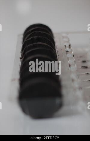 I bellissimi biscotti neri Oreo. Foto Stock