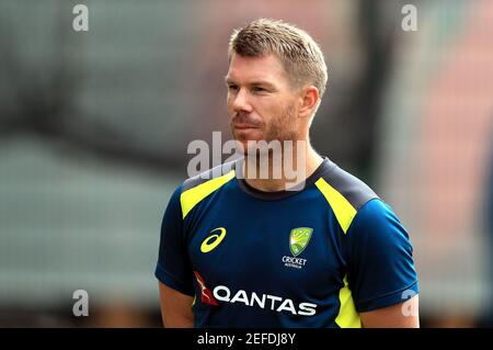 File photo datato 02-09-2019 del David Warner australiano. Data di emissione: Mercoledì 17 febbraio 2021. Foto Stock