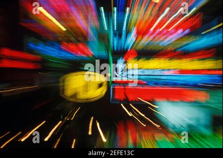 Primo piano del cartello al neon, Hong Kong, Cina Foto Stock