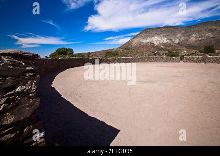 Antiche rovine di un'arena, Real De Catorce, San Luis Potosi, Messico Foto Stock