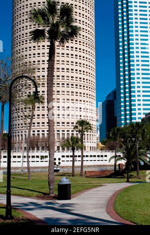 Grattacieli di una città, Plant Park, Università di Tampa, Tampa, Florida, STATI UNITI Foto Stock