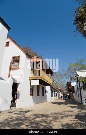 Edifici lungo una strada, St George Street, St Augustine, Florida, Stati Uniti Foto Stock