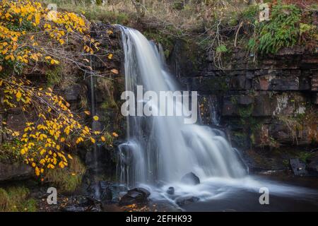 East Gill Force cascata, Keld, North Yorkshire. Foto Stock