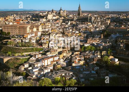 Vista panoramica di Toledo, Spagna Foto Stock