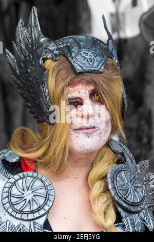 Poole zombie festival a Poole, Dorset UK nel mese di ottobre Foto Stock