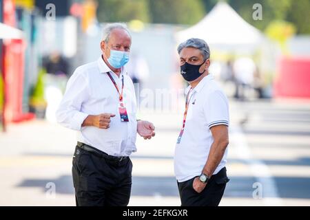 STOLL Jerome (fra), presidente della Renault F1, DE MEO Luca (spa), amministratore delegato del Gruppo Renault, ritratto durante la Formula 1 Aramco Gran Premio De Espana 2020, Gran Premio di Spagna, dal 14 al 16 agosto 2020 sul circuito di Barcellona-Catalunya, a Montmelo, vicino Barcellona, Spagna - Foto Florent Gooden / DPPI Foto Stock