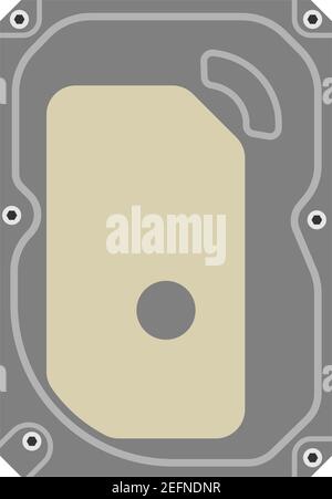 Vettore scheda madre del computer isolato su sfondo bianco Illustrazione Vettoriale