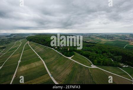 Heuchelberger Warte nel parco nazionale Stromberg-Heuchelberg Germania Foto Stock