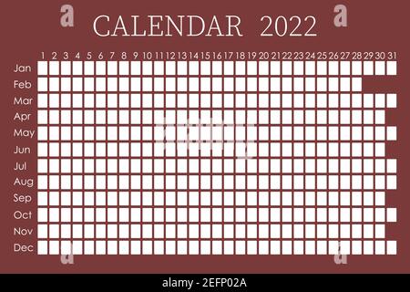 2022 pianificatore di calendario. Сorporate settimana del design. Isolato su sfondo rosso. Posizionare gli adesivi. Illustrazione Vettoriale