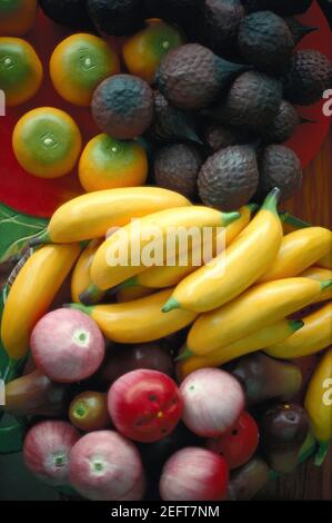 Frutti di legno balinese, Ubud - Bali - Indonesia 1990 (Foto su film fotografico) Foto Stock