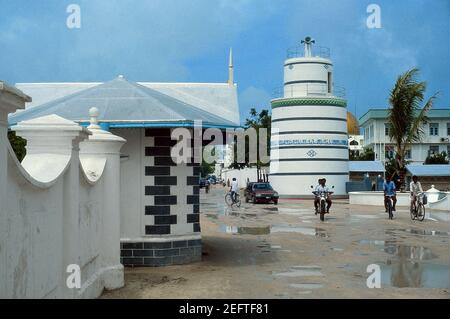 Mulee-Aage e Munaaru - Maldive - Maldive 1987 (Foto su pellicola fotografica) Foto Stock