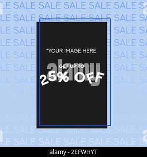 Vendita modello di social media Boho. Pubblica con segnaposto. Illustrazione vettoriale Illustrazione Vettoriale