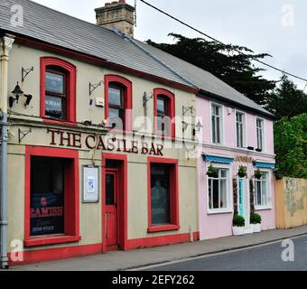 Midleton, contea di Cork, Irlanda. Un pub e un fiorista occupano uno spazio affiancato nella piccola città di Midleton. Foto Stock