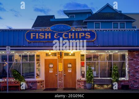 Daves Fish and Chips, Steveston Village, Richmond, British Columbia, Canada Foto Stock