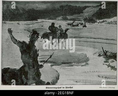 Otto Greiner - Dämmerungsspuk im Isarthal, Jugend 1897. Foto Stock