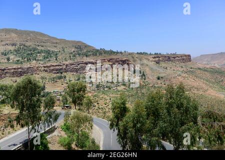 Splendidi paesaggi nella regione del Tigray nel nord dell'Etiopia. Foto Stock