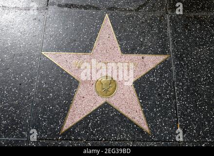 Hollywood, California, USA 17 febbraio 2021 UNA visione generale dell'atmosfera dell'attore Wallace Beery's Star sulla Hollywood Walk of Fame il 17 febbraio 2021 a Hollywood, California, USA. Foto di Barry King/Alamy Stock foto Foto Stock